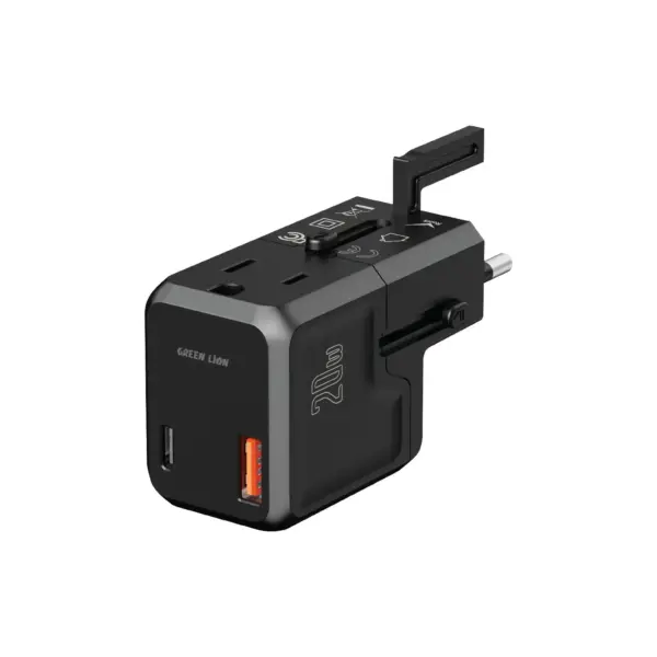 Green Lion Mini Travel adapter PD 20W – Black